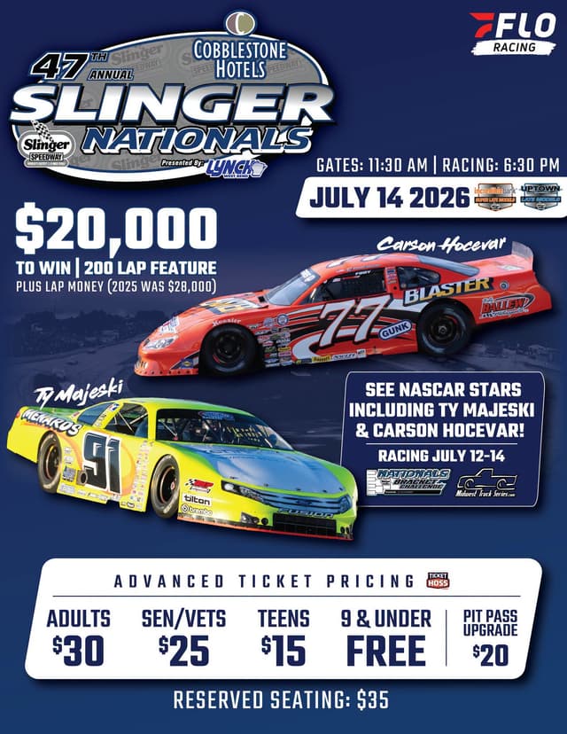 47th Annual Cobblestone Hotels Slinger Nationals promo