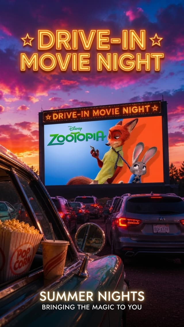 Drive In Movie Night @ Elko - Zootopia promo